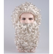 Mens Curly Santa Claus Wig and Beard Set HX-010